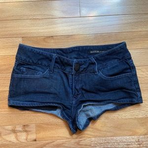 Black Orchid Black Star Dark Blue Zipper Shorts